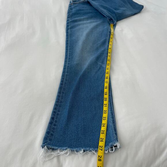 Mother The Tripper Ankle Fray in Layover Blue Wash Denim Stretch Jeans, Size 27 - Picture 8 of 15